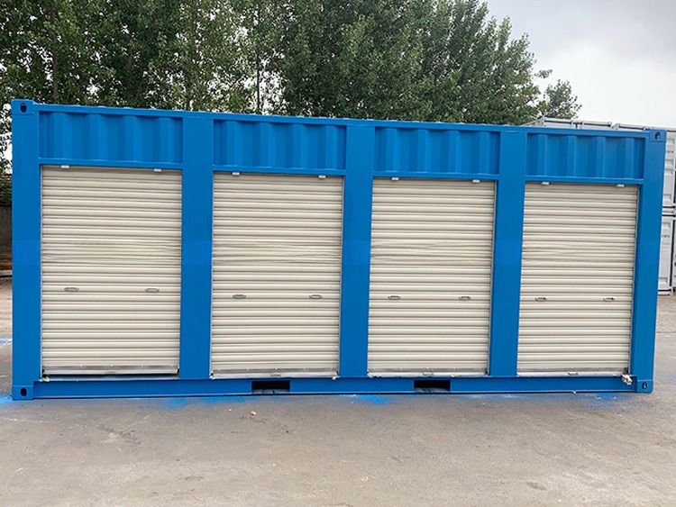 Pop Up Roller Shutter Side Door 20ft 40ft Self Storage Shipping Container in Shandong Hebei with Floor Plywood or Steel