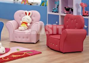 Wholesale Princess Crown PVC Leather Childrens Sofa Chair No Assembly Required Top Grade from china suppliers