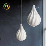 Nordic Danish Flower Bud Drop Pendant Light Minimalist PVC Hotel Restaurant