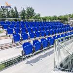 Aluminum Outdoor Metal Bleachers With Guardrail