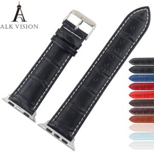 Wholesale ALK iWatch band Genuine Leather Bracelet Belt For Apple Watch band 38 40 42 44mm Series 4/3/2 Strap For Smartwatch Acce from china suppliers