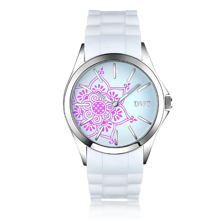Japan Movt Silicone Sports Watch With Multi - Color Interchangeable Band