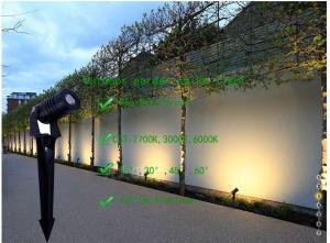 Wholesale 5w Outdoor LED Garden Lights , Warm White 12v 110v 220v Ip65 Black Led Garden Spike Light from china suppliers