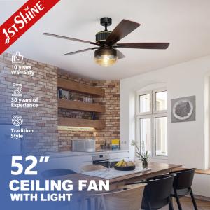 Wholesale MDF Blades 52 Inches Remote Control Ceiling Fan With Farmhouse Style from china suppliers