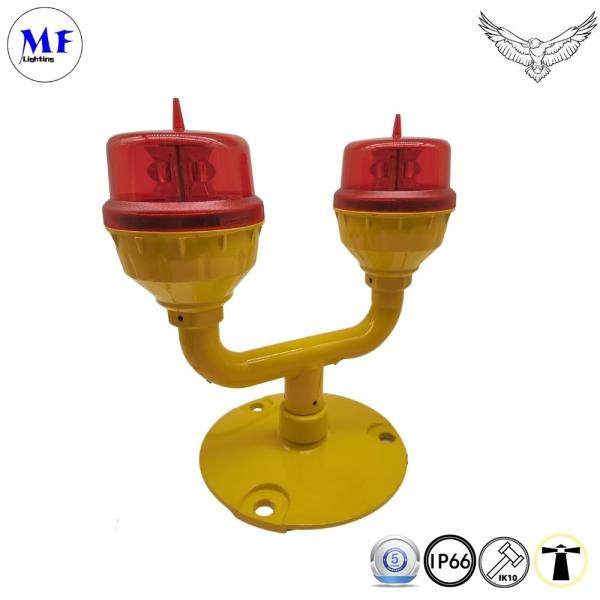 Red Aeronautical LED Aviation Obstruction Light For Marking Obstacles Below 45