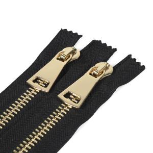 Wholesale #5 Original Open-End Metal Zipper In Black Auto-Lock from china suppliers