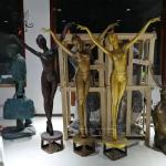 Brass Bronze Ballet Girl Water Fountain Sculpture Dancing Fountain Life Size