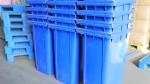 240L HDPE Outdoor Plastic Waste Bin Foot Pedal Storage Bucket Open Top Pressing