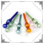 Borosilicate Glass Oil Rigs Burning Smoking Pipe Green 5.7 Inches