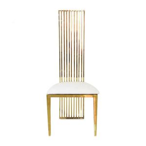 Wholesale Gold Brass Stainless Steel High Back Wedding Chairs from china suppliers