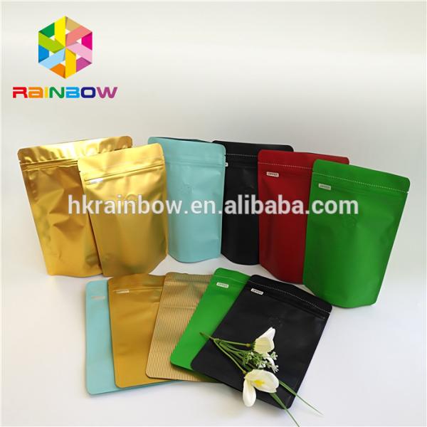 Flat Bottom Aluminum Foil Bags For Coffee Bean / Candy / Chocolate Packaging