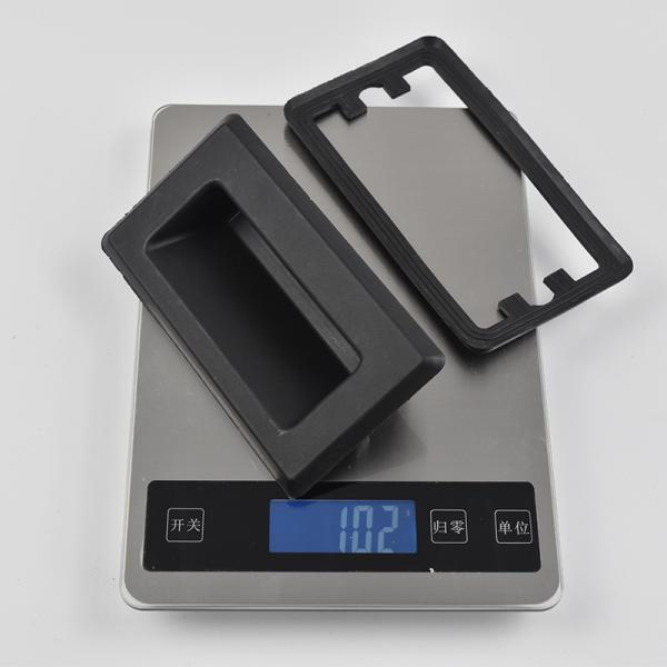 Black Plastic Concealed Industrial Pull Handle 142x78x30mm