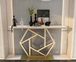 1500*400*800mm White Sintered Stone TV Console Table Modern Luxury