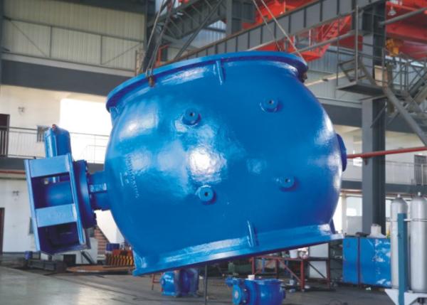 AWWA DN2000 Ductile Iron Blue Eccentric Ball Valve For Sewage / Water / Sea