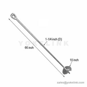 Wholesale 1-1/4'' Forged No-Wrench Helix Earth Anchor from china suppliers