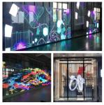 Glass Window Outdoor LED Mesh Display High Brightness DIP P10.4mm
