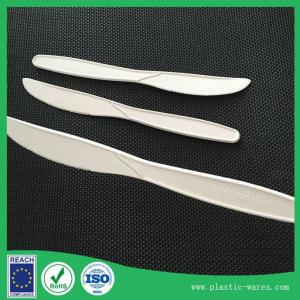 Wholesale white color corn starch biodegradable disposable dinner knife from china suppliers