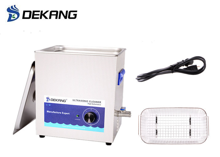 300W 14L Mechanical Ultrasonic Cleaner , Sliver Stainless Steel Ultrasonic Cleaner