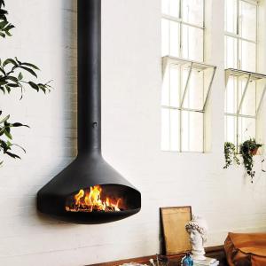 Wholesale Premium 600mm-1000mm Steel Suspended Wood Heater Indoor Hanging Fireplace from china suppliers