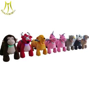 Wholesale Hansel coin operated electric kids ride on stuffed animal unicorn on wheels from china suppliers