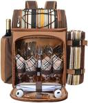 Hap Tim Picnic Backpack Cooler for 4 Person with Insulated Leakproof Cooler Bag,