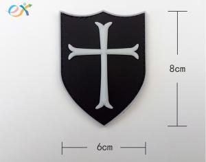 Wholesale Seal Gold Paladin Cross Shield PVC Rubber Patch Armband With Velcro from china suppliers