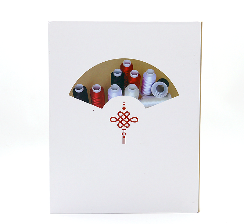 Embroidery Silk Thread Color Cards Book 5000y Length/cone and 100% Polyester