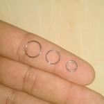 New Arrival Surgical Steel 0.8mm Cartilage Piercing Stud Thin Small Nose Ring