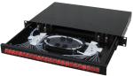 Black Fiber Optic Distribution Box , Fiber Optic Distribution Unit
