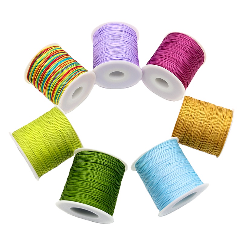 DIY Chinese Knot Nylon Braided Rope Taiwan Jade Thread Colorful Gold 0.8mm 1.0mm 1.5mm