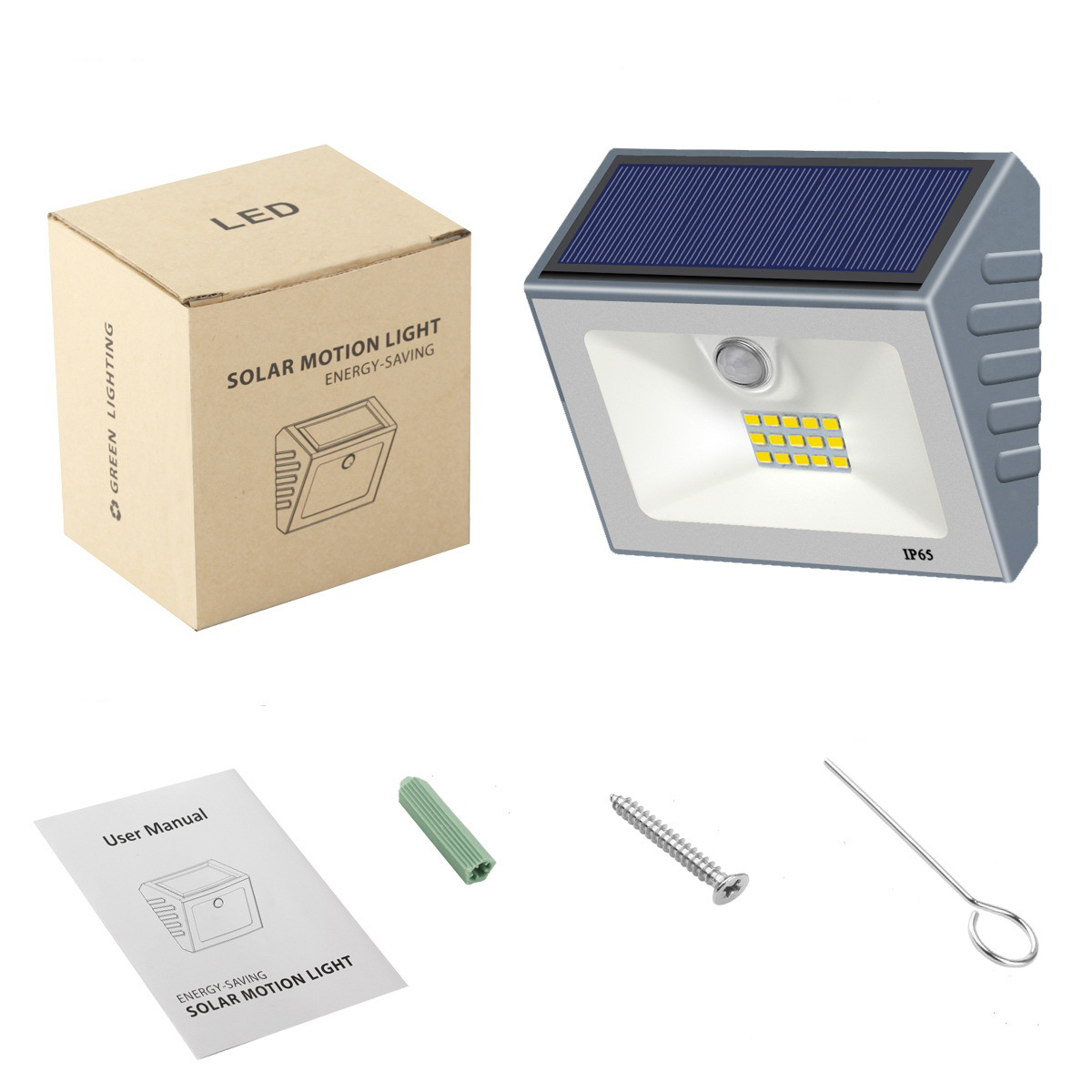 Solar Motion Sensor Light Outdoor, 19 LED Wall Light Solar Powered Garden Light, Waterproof Wireless Security Lights