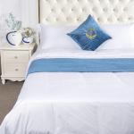 2.8m Hotel Queen Size Bed Runner Satin Quilted Bedspread