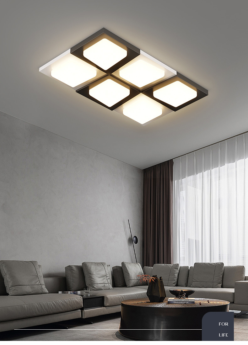 Nordic Minimalist Ceiling Lights Living Room Dining Room Bedroom Rectangle Ceiling Lights(WH-MA-266)