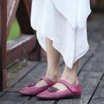 S264 Women's shoes, holes, breathable and cool, white shoes, women's printing,