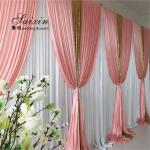 New Design Wedding Backdrop Party Decoration Curtains Cross Valance High Quality