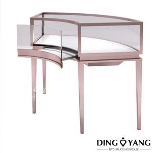 Wholesale Lights Lock Installed Cambered Jewelry Display Cases from china suppliers