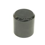 Classic Zinc Alloy Black Cylinder Shape Metal Zamac Perfume Bottle Cap
