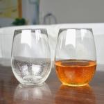 500ml Transparent Stemless Whiskey Tumbler Glasses , Wine Glass Tumbler