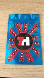 China Glossy Foil Plastic Zipper Bags 7h Custom Label Printed For CBD Seeds Capsules on sale