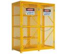 6 Feet Two Door Outdoor Propane Storage Cage , Gas Cylinder Storage Box