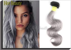 Wholesale Unprocessed Brazilian Virgin Hair Body Wave Grey Remy Human Hair Weave Full Ends from china suppliers