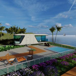 Wholesale 2025 New Space Cabin House Detachable Prefabricated Space Cabin B7 Cabin With Balcony Luxury Villa from china suppliers