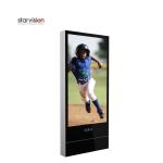 Indoor Digital Advertisement Display Floor Stand 75inch Android Network 4G