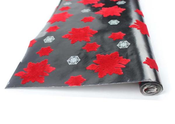 Factory Directly Wholesale Flocking Snowflake Flower Design Flocked Gift