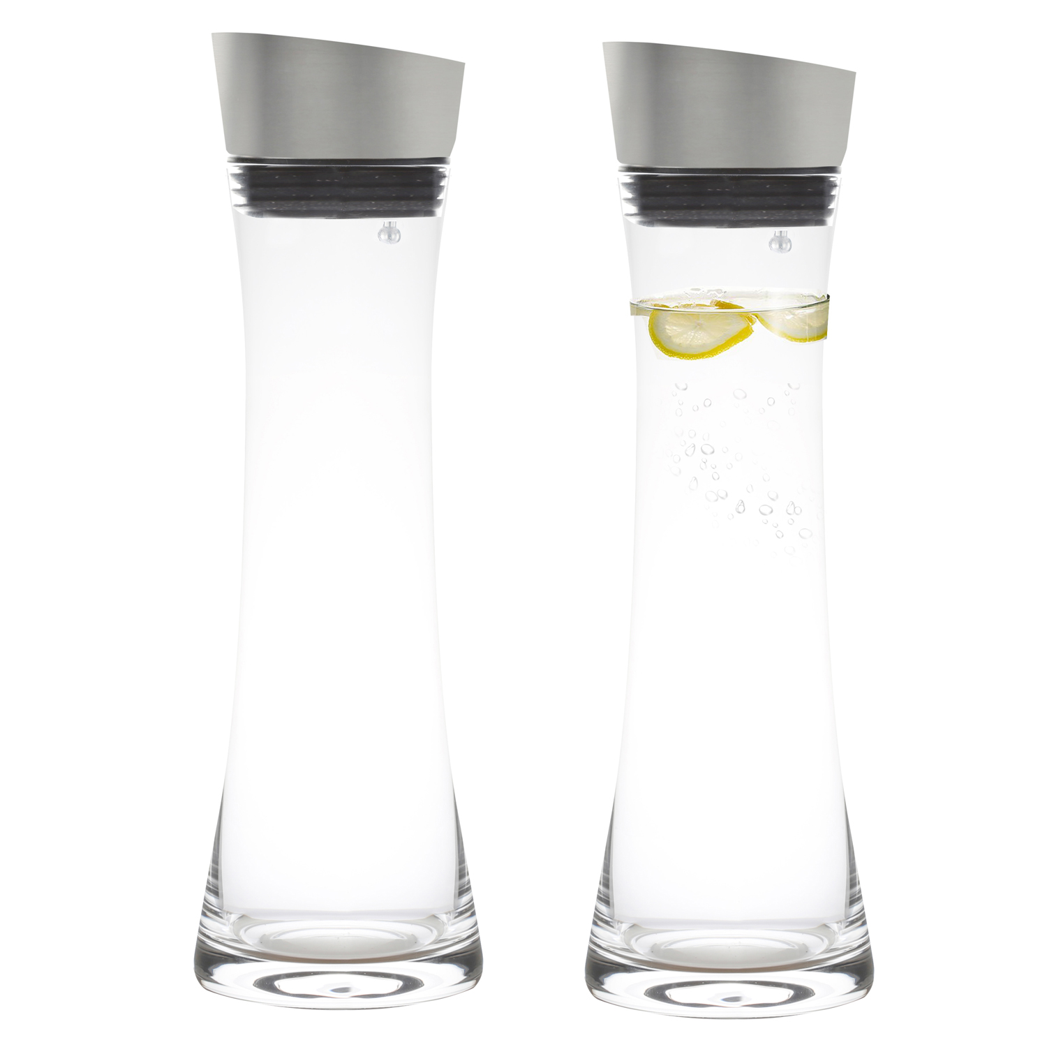 Lead Free Crystal High Quality Handblown Carafe Set with Stainless Steel Lid