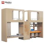 Military Bunk Bed With Storage Cabinet Wood 4600 X 900 X 2400mm Support