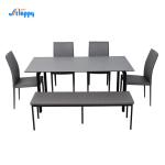 1800*850mm Modern Fixed Top Dining Table With Metal Base DT-996-165