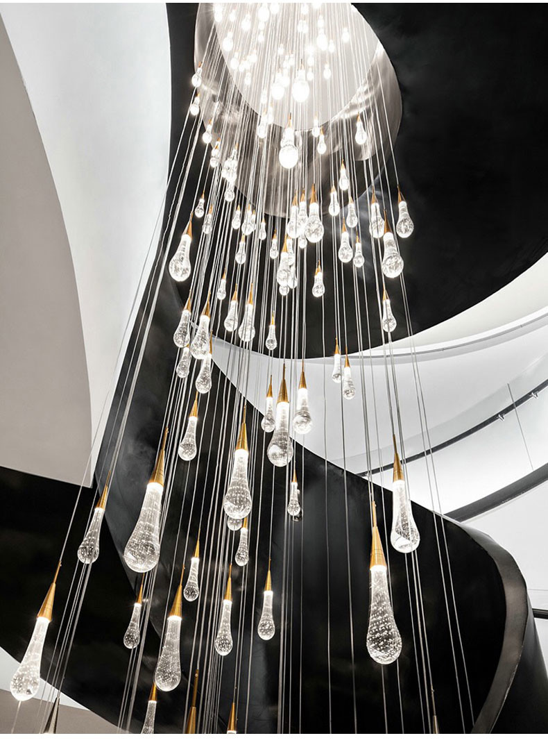 Modern led chandelier living room dining room staircase interior lighting(WH-NC-115)