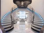 Supermarket Laminated Safety Glass Spiral Staircase Handrail for Indoor