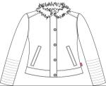 Levis Ladies' Charcoal Pleather Jacket With Detachable Sherpa Collar LEDO1741